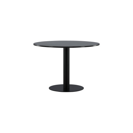 Estelle ümmargune söögilaud 106 cm hall marmor / mustad jalad
