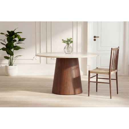 Lanzo söögilaud - Mocca / Travertinelook - MDF 3D-paberiga