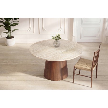 Lanzo söögilaud - Mocca / Travertinelook - MDF 3D-paberiga