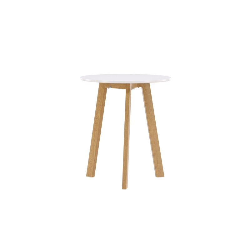 Leonora söögilaud φ65 - Oaklook / valge MDF