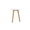 Leonora söögilaud φ65 - Oaklook / valge MDF