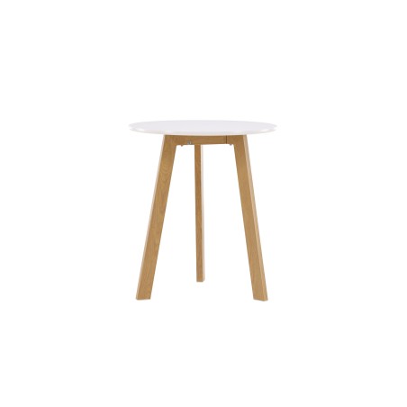 Leonora söögilaud φ65 - Oaklook / valge MDF