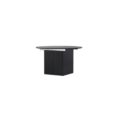 Matilda pikendatav söögilaud φ130/180 - must / spooniga MDF