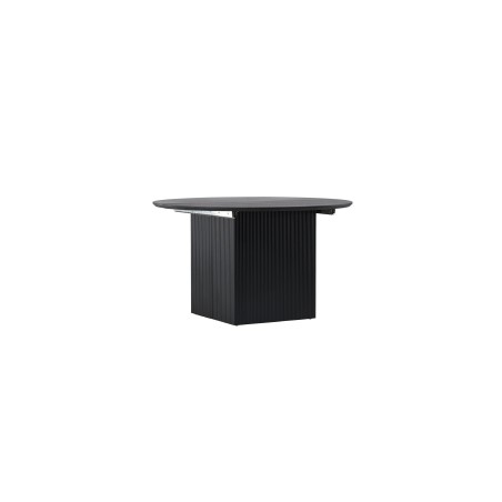 Matilda pikendatav söögilaud φ130/180 - must / spooniga MDF