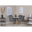 Plaza Runt Matbord – Ek-Look / Vit – ø100*H75