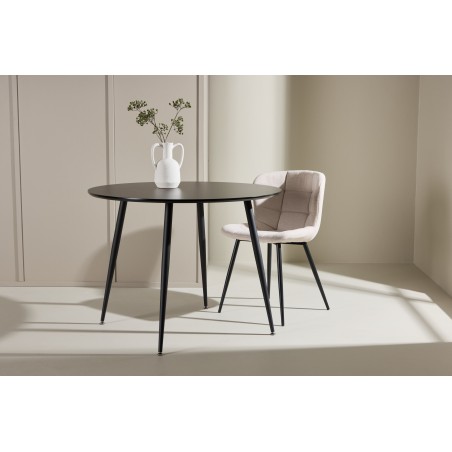 Plaza Runt Matbord – Svart / Svart – ø100*H75