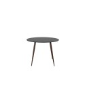 Plaza Round Table 100 cm - Must top - Pähkel jalad