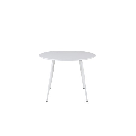 Plaza Round Table 100 cm - Valge top / valged jalad
