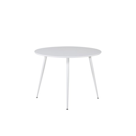 Plaza Round Table 100 cm - Valge top / valged jalad