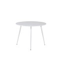 Plaza Round Table 100 cm - Valge top / valged jalad