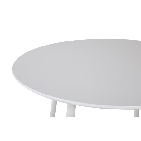 Plaza Round Table 100 cm - Valge top / valged jalad