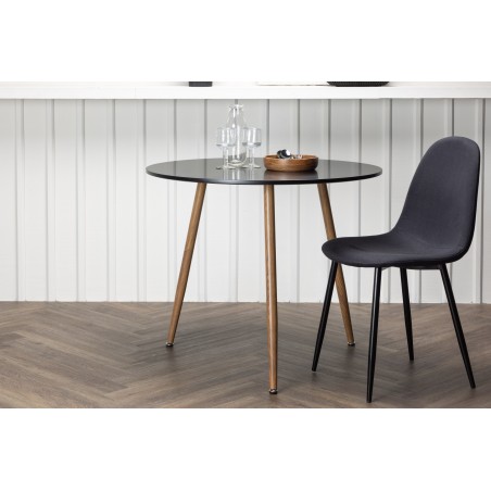 Söögilaud Polar ø90 - tume tamm / must MDF