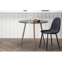 Söögilaud Polar ø90 - tume tamm / must MDF