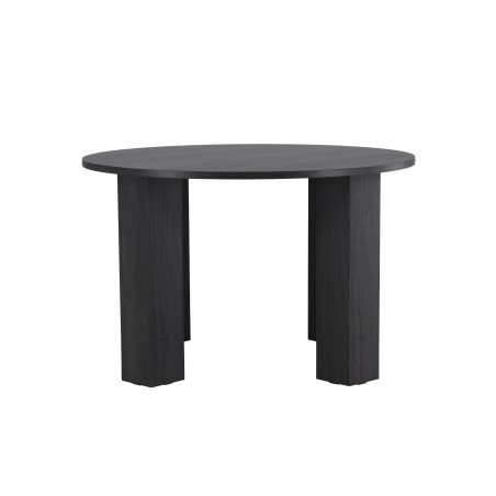 Juno ümmargune söögilaud Ф120x75 cm - MDF musta 3D paberiga