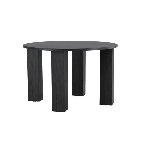 Juno ümmargune söögilaud Ф120x75 cm - MDF musta 3D paberiga