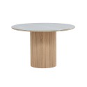 Häröni söögilaud ø120x75 cm - MDF Nature 3D paber / karastatud klaas FSC 100%