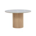 Häröni söögilaud ø120x75 cm - MDF Nature 3D paber / karastatud klaas FSC 100%