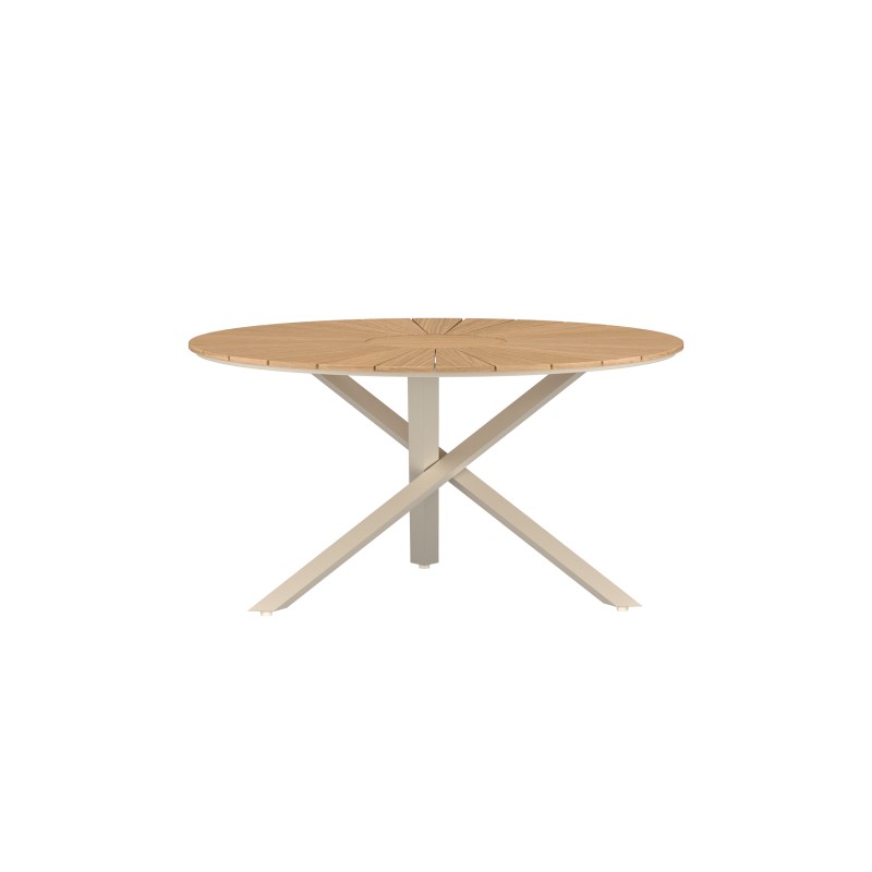 Mehhiko söögilaud - ø140 - beež Alu/Teak