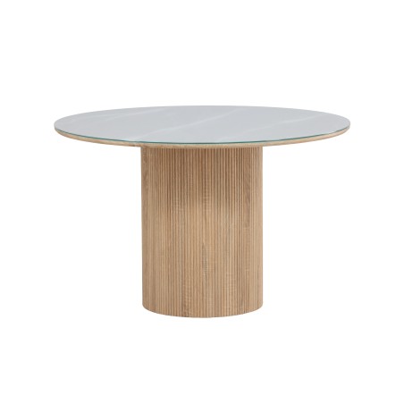 Häröni söögilaud ø120x75 cm - MDF Nature 3D paber / karastatud klaas FSC 100%