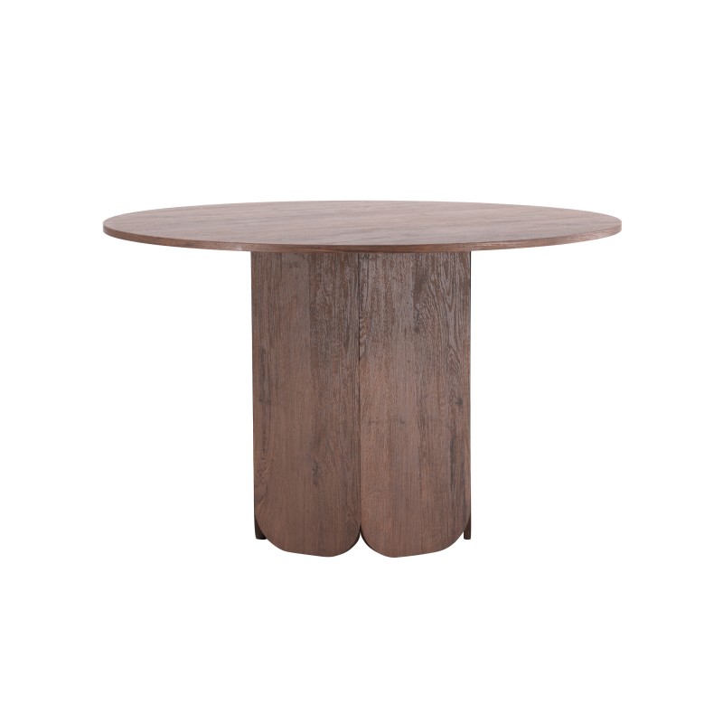 Tekla ümmargune söögilaud ø120x75 cm - MDF Mocca 3D paberiga