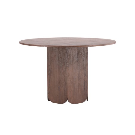 Tekla ümmargune söögilaud ø120x75 cm - MDF Mocca 3D paberiga