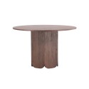 Tekla ümmargune söögilaud ø120x75 cm - MDF Mocca 3D paberiga