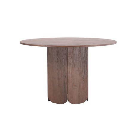 Tekla ümmargune söögilaud ø120x75 cm - MDF Mocca 3D paberiga