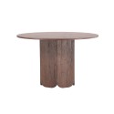 Tekla ümmargune söögilaud ø120x75 cm - MDF Mocca 3D paberiga