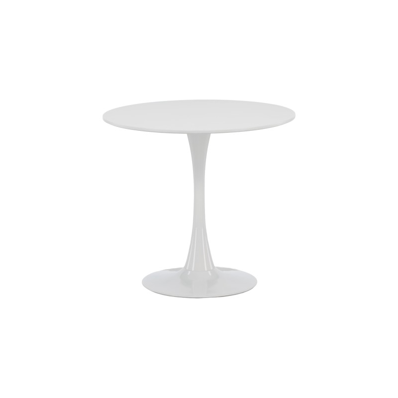 Hamden söögilaud ø80cm - valge MDF -ersätter 19996-280