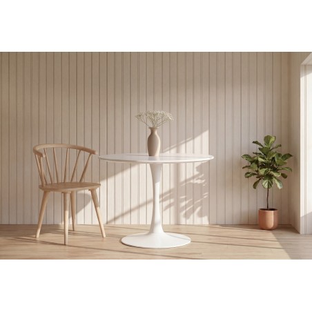 Hamden söögilaud ø110cm - valge MDF