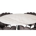 Estelle runt Matbord - Svart / Vit marmor - ø106*H75+Limhamn - Tool - Grey Velvet
