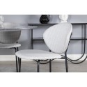 Estelle ümmargune söögilaud ø106 H75 - must / must + Vault söögitool - mustad jalad - hall kangas