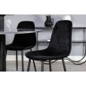 Estelle ümmargune söögilaud ø106 H75 - must / must+Polar Diamond söögitool - mustad jalad - Black Velvet
