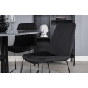 Estelle ümmargune söögilaud ø106 H75 - must / must+Muce söögitool - mustad jalad - must kangas