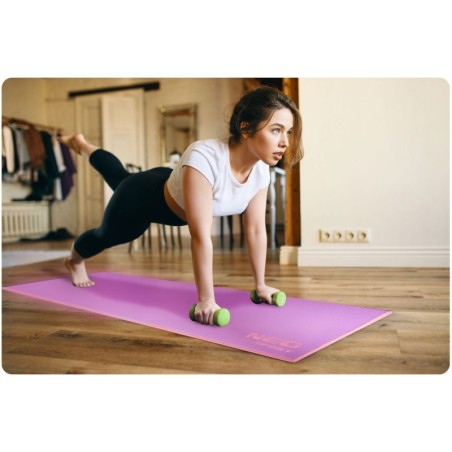 Võimlemismatt 173 x 61 x 0,6 cm lilla-roosa