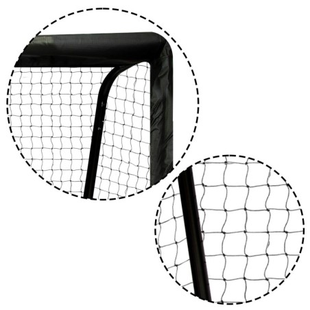 Jalgpallivärav 180 x 120 x 60 cm must ja punane | FreshDesign.ee