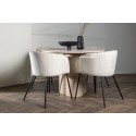OliviaDining Table-WhiteWashSpoon+BeritTool-Must/Beež Velvet