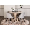 OliviaDining Table-WhiteWashSpoon+SametSöögitool-Helehall/Must