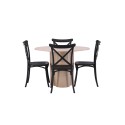 OliviaDining Table-WhiteWashSpoon+CrosettSöögitool-Mattmust/MattmustPlast