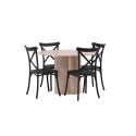 OliviaDining Table-WhiteWashSpoon+CrosettSöögitool-Mattmust/MattmustPlast