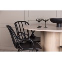 OliviaDining Table-WhiteWashSpoon+DyrönSöögitool-MustPolüpropüleen