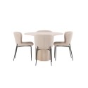 OliviaDining Table-WhiteWashVeneer+ModestoDining Chair-Beige/BeigeBoucle