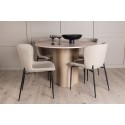 OliviaDining Table-WhiteWashVeneer+ModestoDining Chair-Beige/BeigeBoucle