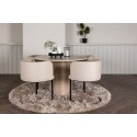 OliviaDining Table-WhiteWashVeneer+SimrishmanSöögitool-Must/BeežTC-kangas