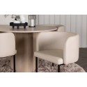 OliviaDining Table-WhiteWashVeneer+SimrishmanSöögitool-Must/BeežTC-kangas