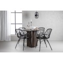 OliviaDining Table-Mocca/MoccaVeneer+DyrönSöögitool-MustPolüpropüleen