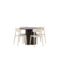 OliviaDiningTable-Mocca/MoccaVeneer+ÅstolDining Chair-Nature Puitplastkomposiit