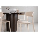 OliviaDiningTable-Mocca/MoccaVeneer+ÅstolDining Chair-Nature Puitplastkomposiit
