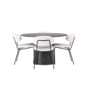 Lanzo söögilaud φ120 – Mocca/Mocca + Chico söögitool – must/valge Boucle _4