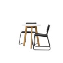 Leonora söögilaud φ65 - Oaklook / valge MDF + Kenth tool - must / must PU _2